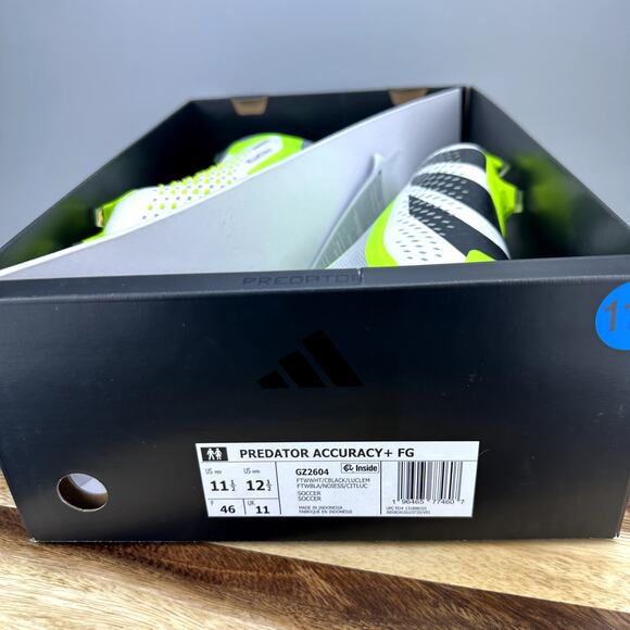 Adidas Predator Accuracy + FG Men's 11.5 Laceless Soccer Football Cleats GZ2604 - Picture 12 of 12